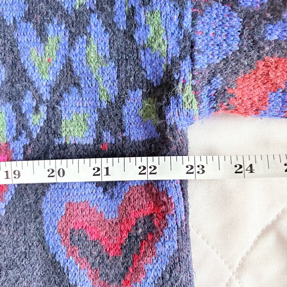 Farm Rio Ikat Dyed Hearts Open Front Cardigan - Picture 12 of 13